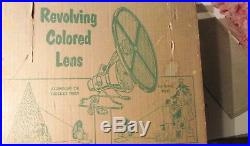 Vintage Revolving Color Lens Wheel Light Aluminum Christmas Tree Afco Lite Inbox