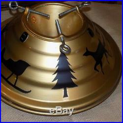 Vintage Rotating Musical Tree Stand Gold Spincraft Heirloom Christmas MCM Video