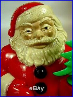 Vintage Royalite #936 Santa w Tree Lightup w Original Box from 1950s Christmas