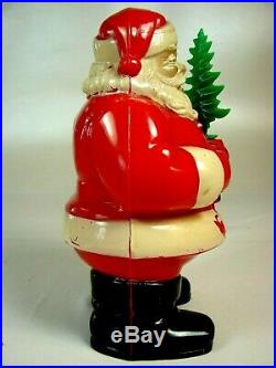 Vintage Royalite #936 Santa w Tree Lightup w Original Box from 1950s Christmas