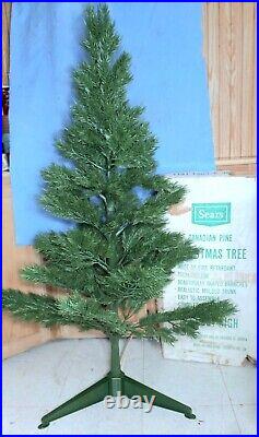 Vintage SEARS 4' Artificial Christmas Tree Canadian Pine Plastic Retro MCM