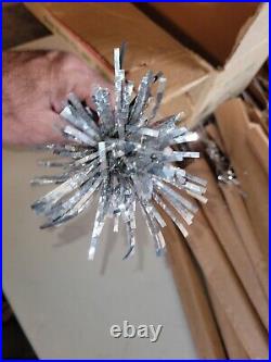 Vintage SPARKLER POM POM Star Band Aluminum Christmas Tree 4Ft original box