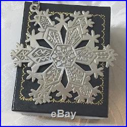 Vintage STERLING SILVER Snowflake Christmas Tree Decoration 1971 Very LARGE 28g