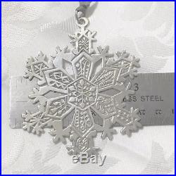 Vintage STERLING SILVER Snowflake Christmas Tree Decoration 1971 Very LARGE 28g
