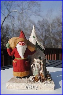 Vintage Santa Carrying Sack Figurine Christmas Tree Stunning