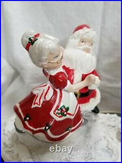 Vintage Santa & Mrs. Clause Rockin' Round the Christmas Tree ca. 1980s