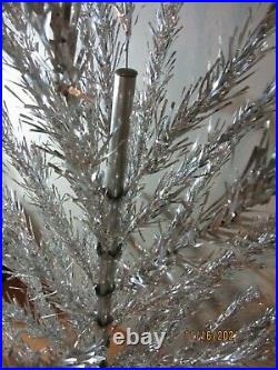 Vintage Sapphire Aluminum Christmas Tree Haugh's 6' FT 46 Branch 1950's with Box