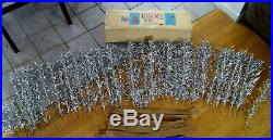 Vintage Sapphire Aluminum Silver Christmas Tree 6 Foot with 45 Branches and box