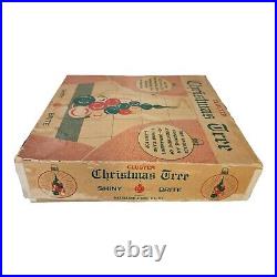 Vintage Shiny Brite Christmas Cluster Tree Holiday Decor with Original Box