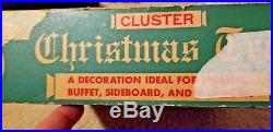 Vintage Shiny Brite Cluster Christmas Tree 20 Glass Ornaments Glass Finial & Rod