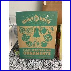 Vintage Shiny Brite Glass Christmas Tree Ornaments 3 Boxes Please Read