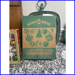 Vintage Shiny Brite Glass Christmas Tree Ornaments 3 Boxes Please Read