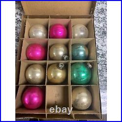 Vintage Shiny Brite Glass Christmas Tree Ornaments 3 Boxes Please Read