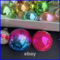 Vintage Shiny Brite Mercury Glass Christmas Holiday Tree Ornaments Lot of 26