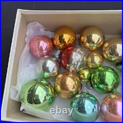 Vintage Shiny Brite Mercury Glass Christmas Holiday Tree Ornaments Lot of 26
