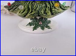 Vintage Signed NOWELL MOLDS 7 Ceramic Christmas Tree with Base and Lights Works