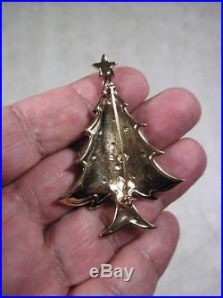 Vintage Signed Swarovski Christmas Tree Pin Brooch Jewelry