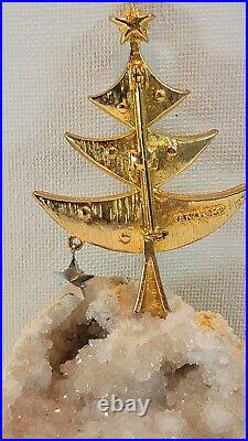 Vintage Signed Tancer II Christmas Tree Holiday Brooch Pin Book Piece RARE