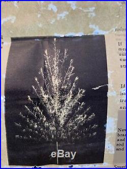 Vintage Silver Aluminum Christmas Tree 4.5 Ft Tall Pom Pom Fairyland Craft House