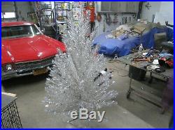 Vintage Silver Forest 6 1/2' Stainless Aluminum Christmas Tree Complete