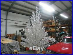 Vintage Silver Forest 6 1/2' Stainless Aluminum Christmas Tree Complete