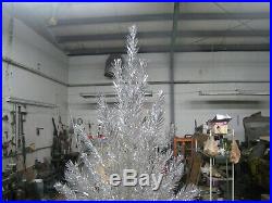 Vintage Silver Forest 6 1/2' Stainless Aluminum Christmas Tree Complete