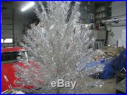Vintage Silver Forest 6 1/2' Stainless Aluminum Christmas Tree Complete