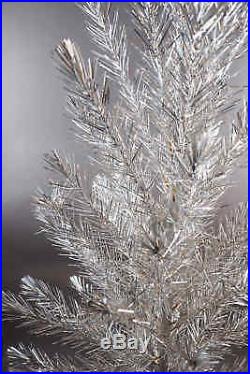Vintage Silver Stainless Aluminum 6 FT Christmas Tree with Box, Stand & Sleeves