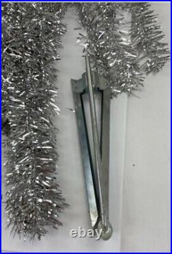 Vintage Silver Tinsel Christmas Tree 4 Feet Complete With Original Box