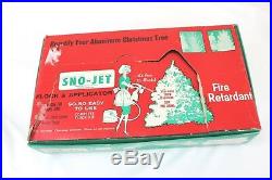 Vintage Sno-Jet aluminum tinsel tree snow flock kit for Christmas tree