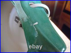 Vintage Snow Flocked Ceramic Christmas Tree 18 Tall With Base