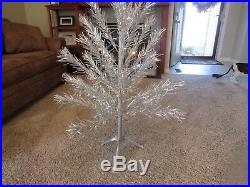 Vintage Sparkler 4 1/2' Foot Aluminum Christmas Tree with Stand & Box Star Brand