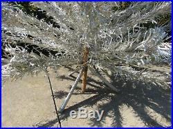 Vintage Sparkler Aluminum Pom Pom Christmas Tree 6' Foot With Color Light Lamp