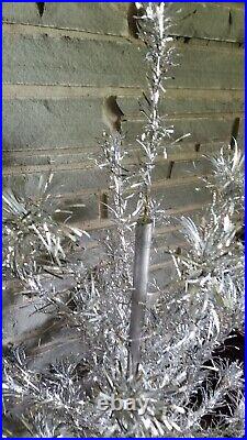 Vintage Sparkler Pom Pom Aluminum Christmas Tree