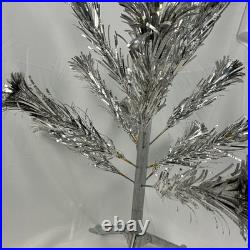 Vintage Sparkler Pom-Pom Tabletop 27 ALUMINUM Christmas TREE 16 Branches 1970