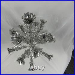 Vintage Sparkler Pom-Pom Tabletop 27 ALUMINUM Christmas TREE 16 Branches 1970