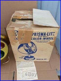 Vintage Spartus Prisma-Lite Aluminum Christmas Tree Rotating Color-Wheel