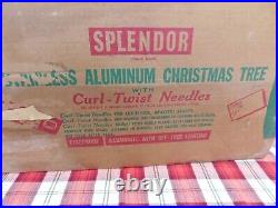 Vintage Splendor 4-1/2' Aluminum Christmas Tree with Curl Twist Needles