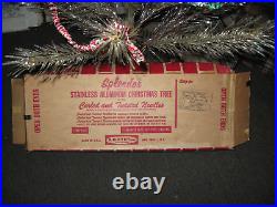 Vintage Splendor 6.5 ft Tall Aluminum Christmas Tree withBox and Aluminum Garland