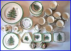 Vintage, Spode England, Christmas Tree, Dinner Set 78 pcs, Included Dinner Plate