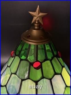 Vintage Stained Glass Christmas Tree 15 No Chips No Cracks