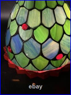 Vintage Stained Glass Christmas Tree 15 No Chips No Cracks