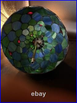 Vintage Stained Glass Christmas Tree 15 No Chips No Cracks