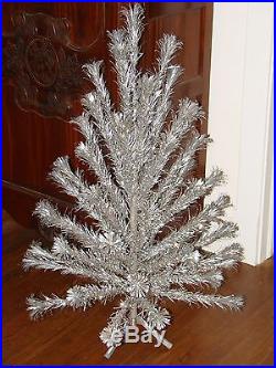 Vintage Stainless Aluminum Christmas Tree 4' Ft 57 Branches
