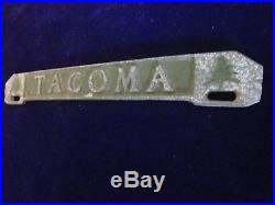 Vintage Tacoma License Plate Topper Tacoma Washington Christmas Tree Style Rare