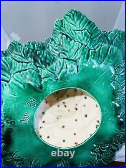 Vintage Tampa bay Mold Ceramic Lighted Christmas Tree green 17 With Base