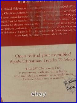 Vintage Teleflora Spode Christmas Tree 24 Original Comes In the Box 2004 Year