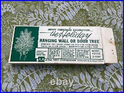 Vintage'The Holiday' Aluminum Wall/Door Hanging Tinsel Christmas Tree K2000 Box