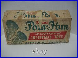 Vintage The Sparkler Pom Pom 4 Ft. Aluminum Christmas Tree, Star Band Co