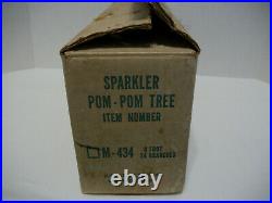 Vintage The Sparkler Pom Pom 4 Ft. Aluminum Christmas Tree, Star Band Co